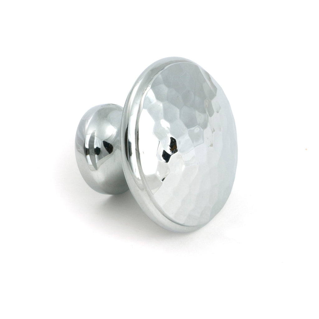 From The Anvil's Polished Chrome Hammered Cabinet Knob