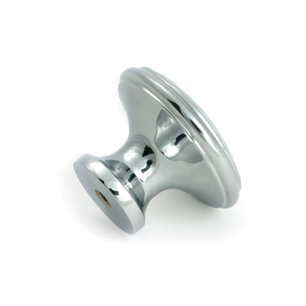 From The Anvil's Polished Chrome Hammered Cabinet Knob