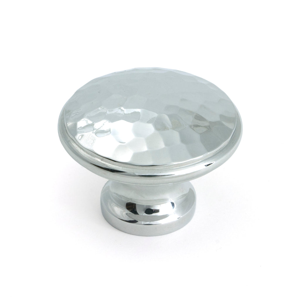 From The Anvil's Polished Chrome Hammered Cabinet Knob