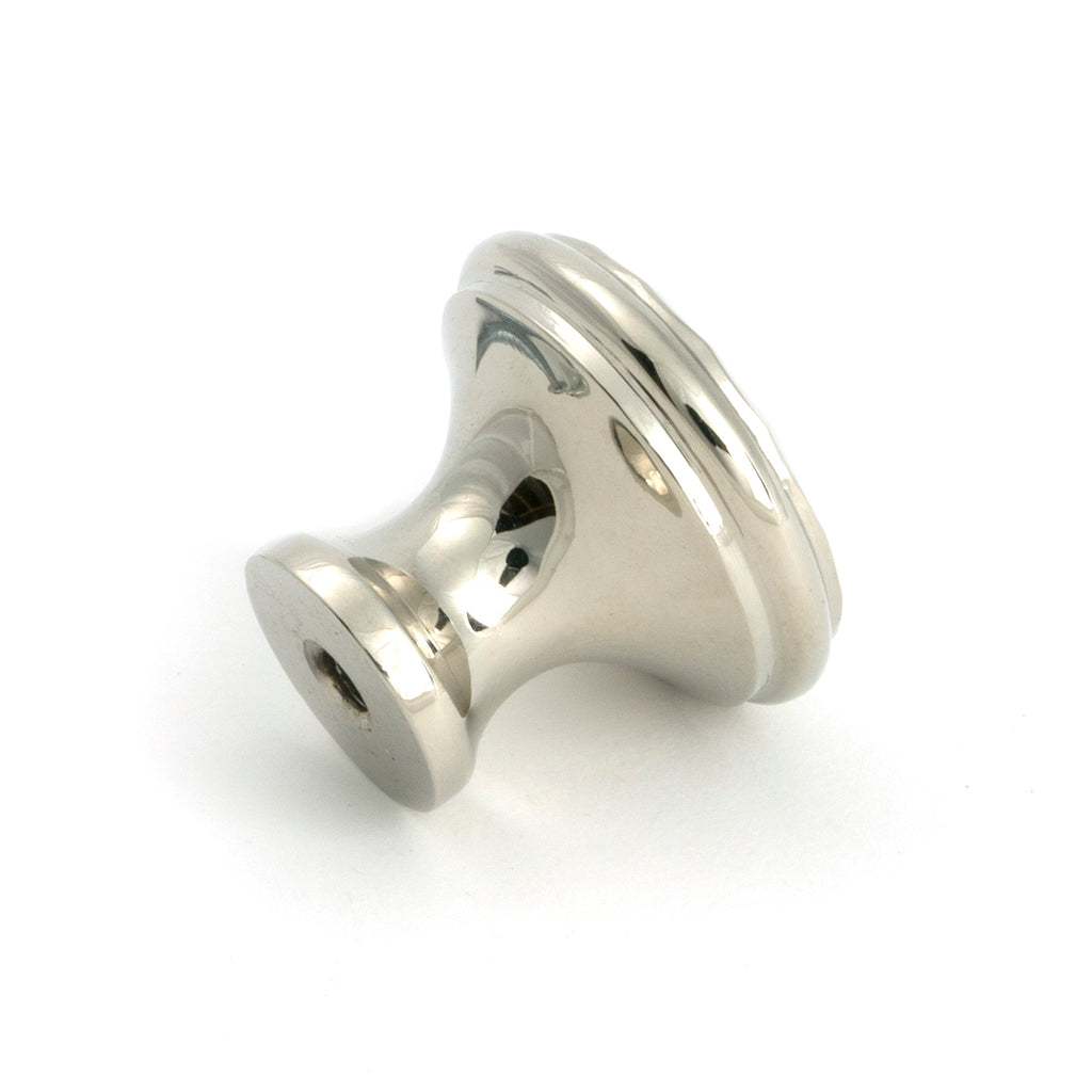 From The Anvil's Polished Nickel Hammered Cabinet Knob