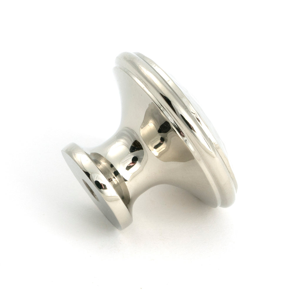 From The Anvil's Polished Nickel Hammered Cabinet Knob