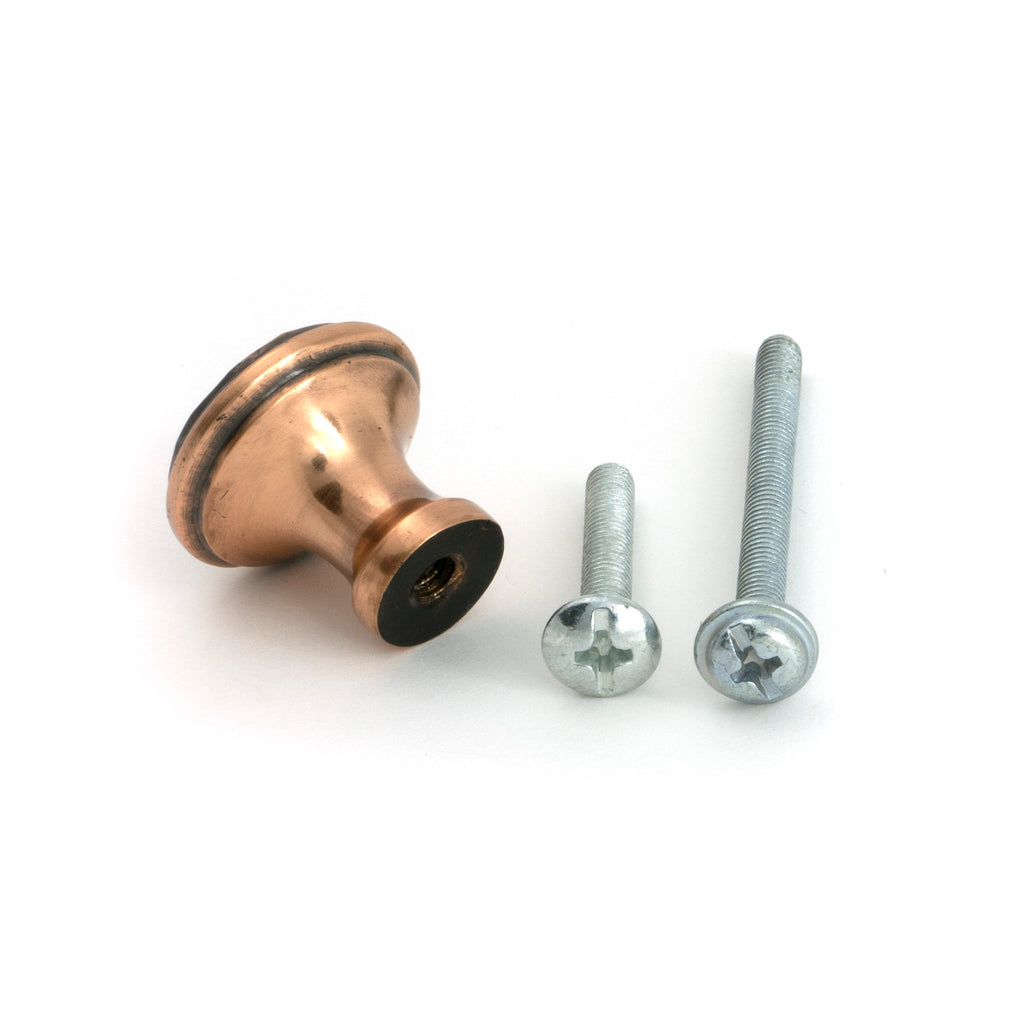 From The Anvil's Polished Bronze Hammered Cabinet Knob