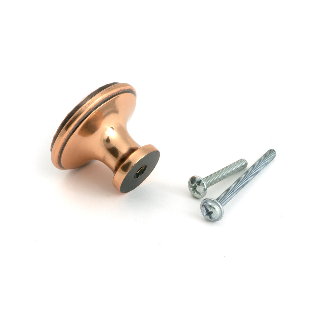 From The Anvil's Polished Bronze Hammered Cabinet Knob