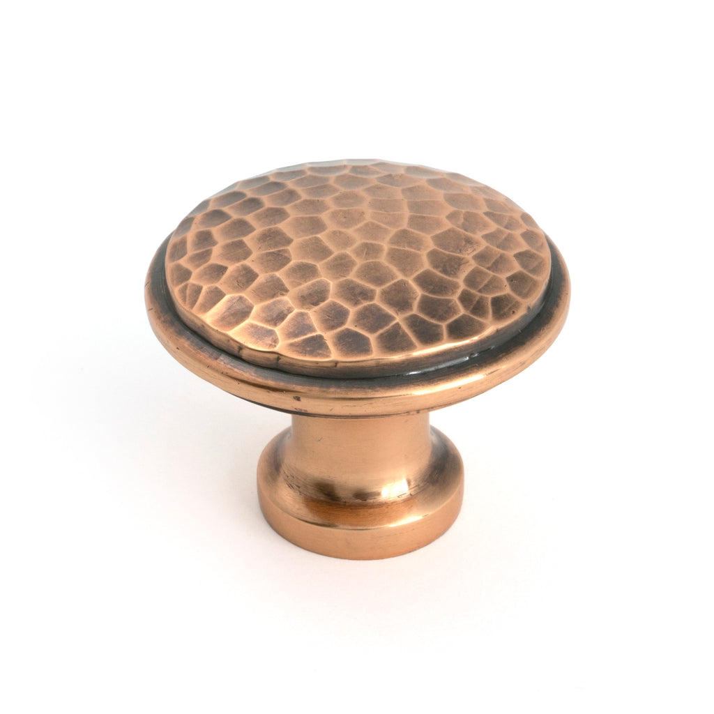 From The Anvil's Polished Bronze Hammered Cabinet Knob