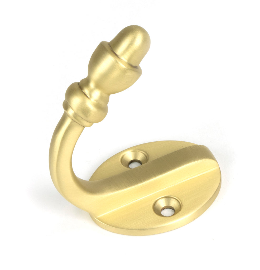 From The Anvil's Satin Brass Coat Hook