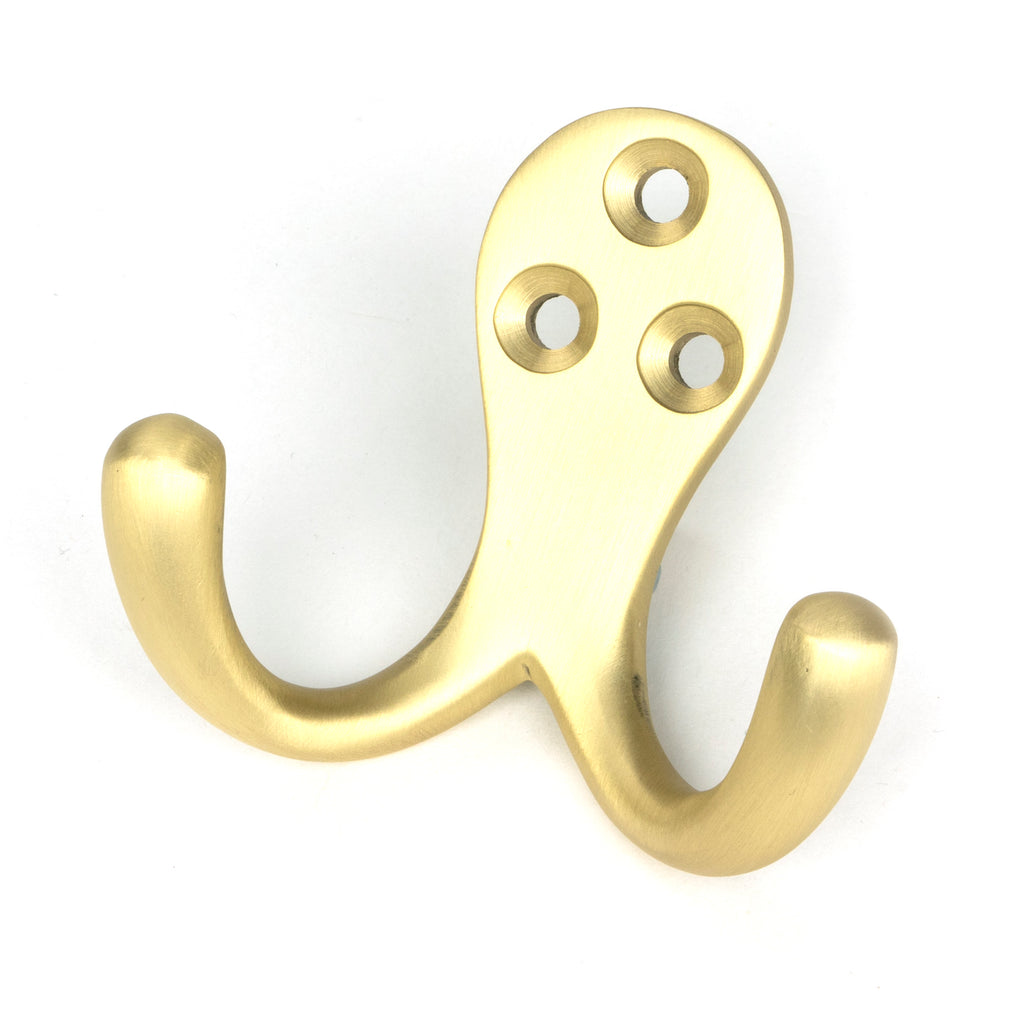 From The Anvil's Satin Brass Celtic Double Robe Hook