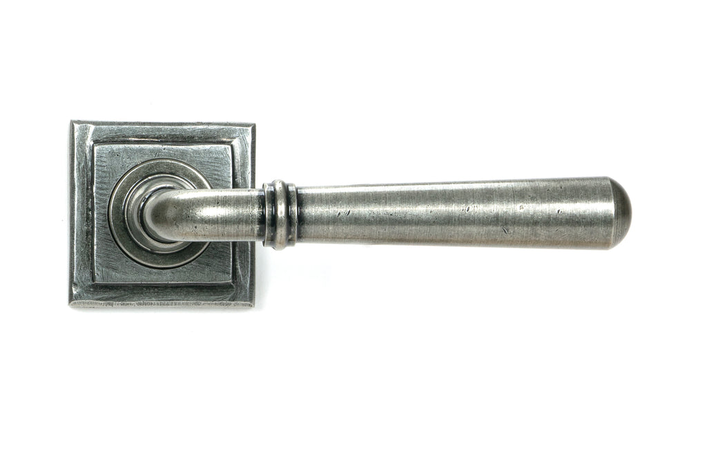 From The Anvil's Pewter Patina Newbury Lever on Rose Set (Unsprung)