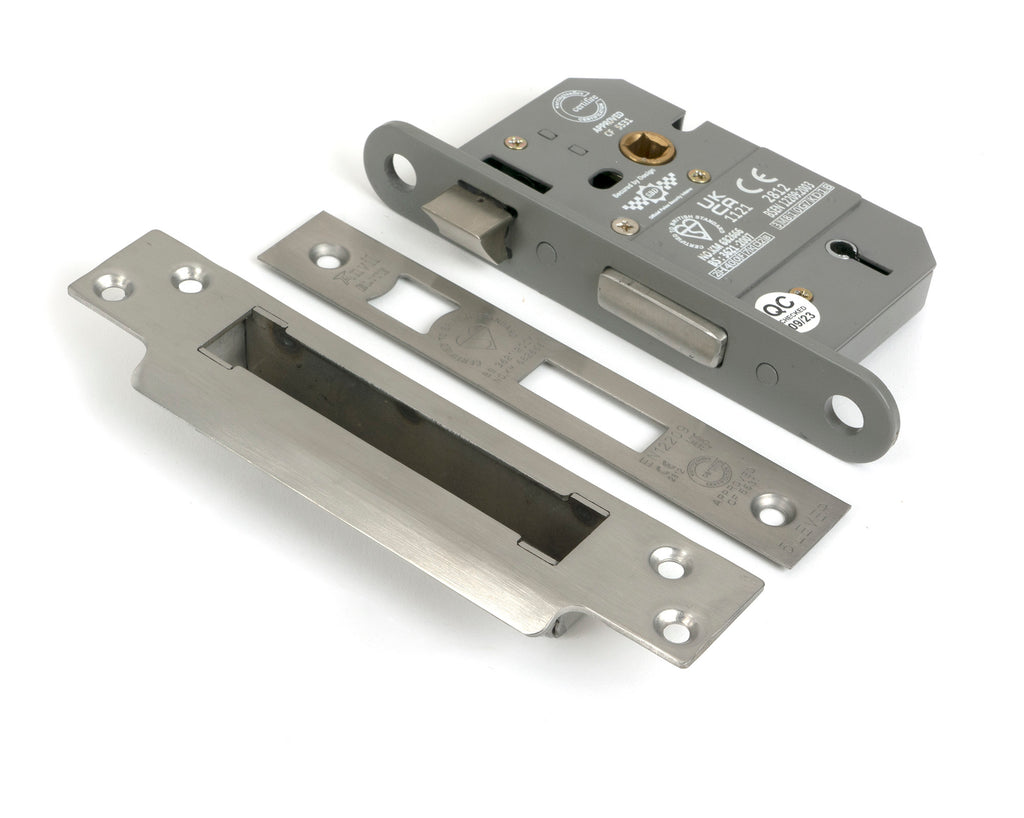 From The Anvil's Satin Chrome 5 Lever BS Sash Lock