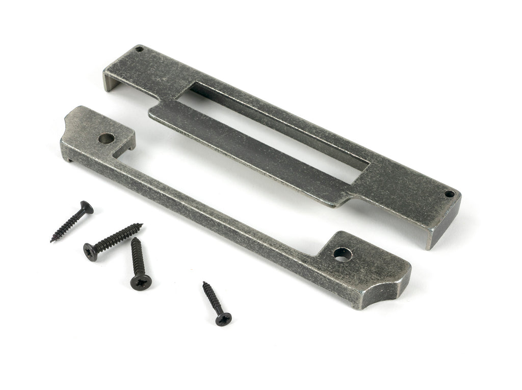 From The Anvil's Pewter Patina  ½" Rebate Kit for Euro Sash Lock