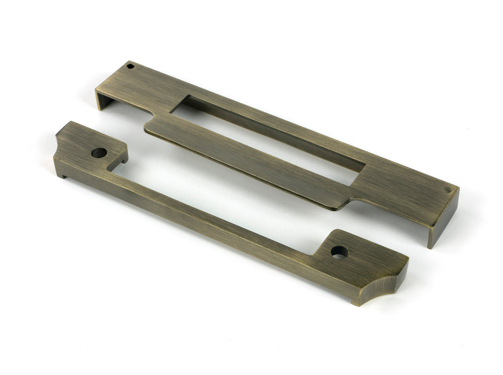 From The Anvil's Aged Brass  ½" Rebate Kit for Euro Sash Lock