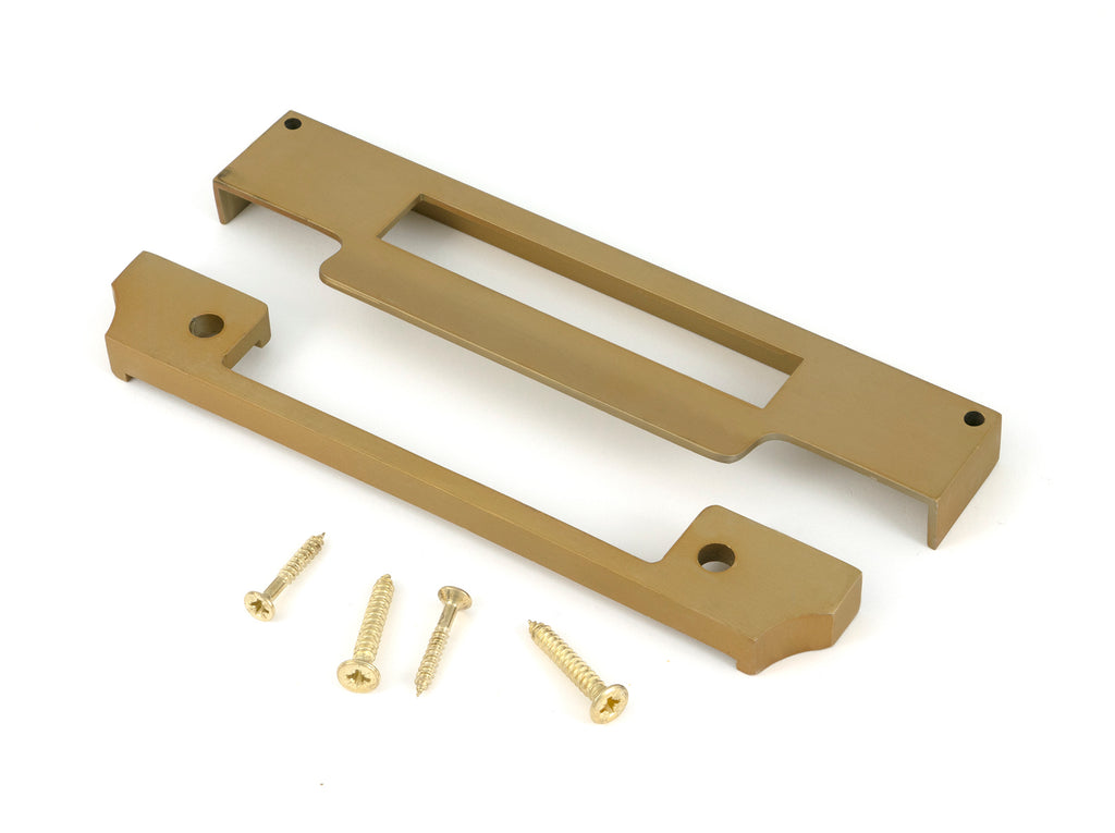 From The Anvil's Satin Brass  ½" Rebate Kit for Euro Sash Lock