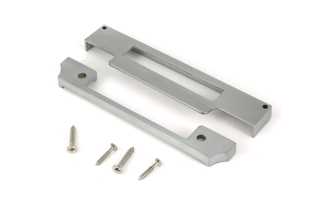 From The Anvil's Satin Chrome  ½" Rebate Kit for Euro Sash Lock