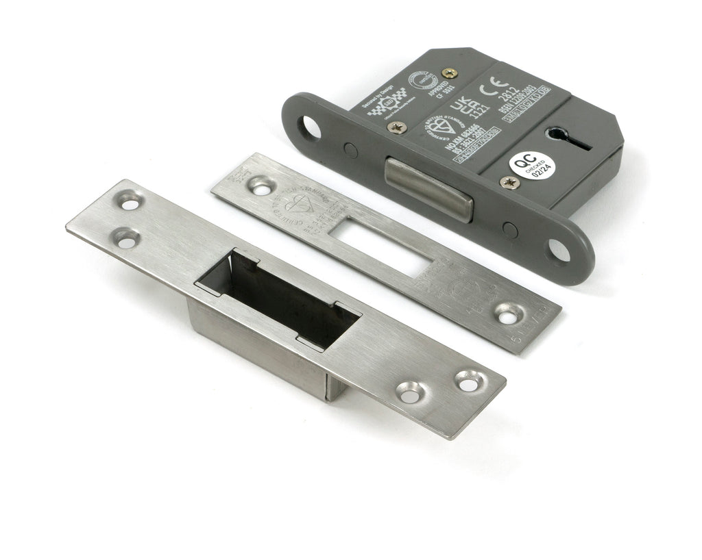 From The Anvil's Satin Chrome BS 5 Lever Deadlock KD