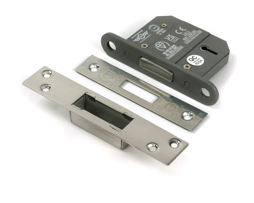 From The Anvil's Polished Stainless Steel BS 5 Lever Deadlock KD