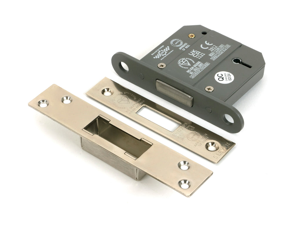 From The Anvil's Polished Nickel BS 5 Lever Deadlock KD