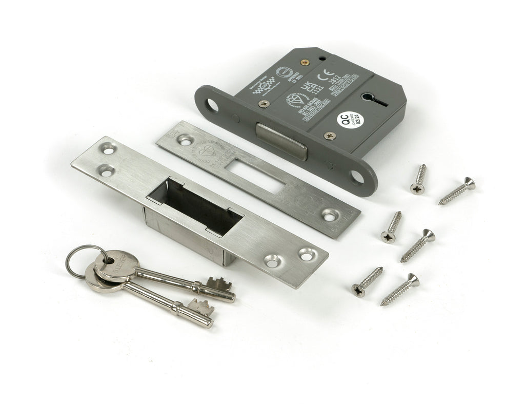 From The Anvil's Satin Chrome BS 5 Lever Deadlock KD