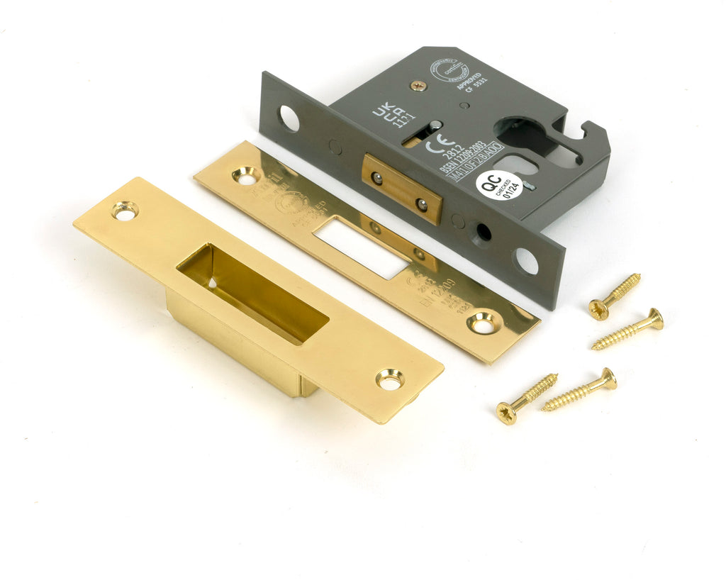 From The Anvil's Polished Brass Euro Profile Deadlock