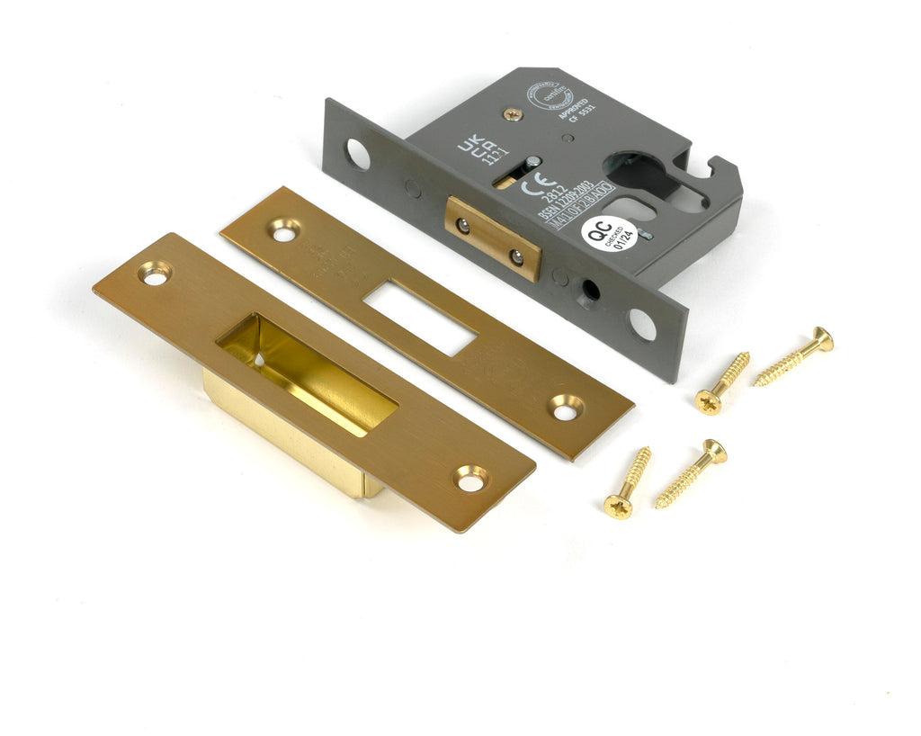 From The Anvil's Satin Brass Euro Profile Deadlock