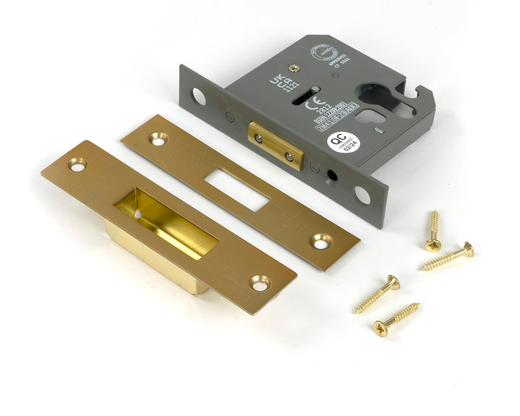 From The Anvil's Satin Brass Euro Profile Deadlock