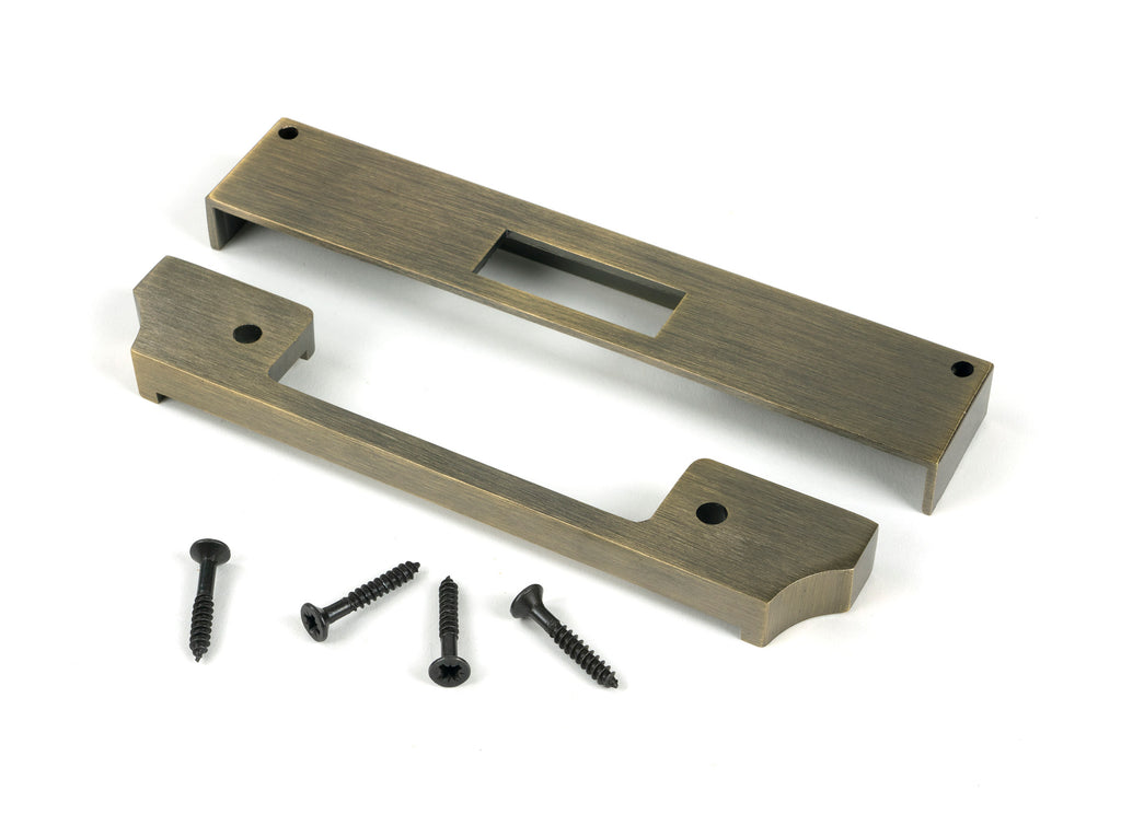 From The Anvil's Aged Brass  ½" Rebate Kit for Euro Dead Lock