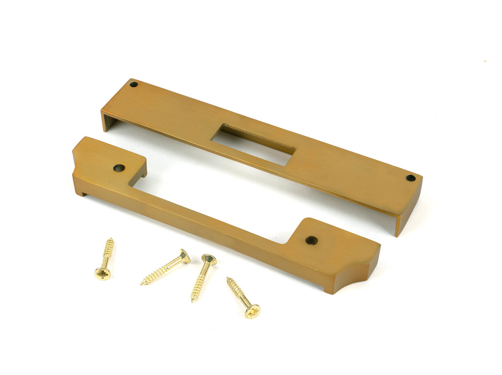 From The Anvil's Satin Brass  ½" Rebate Kit for Euro Dead Lock