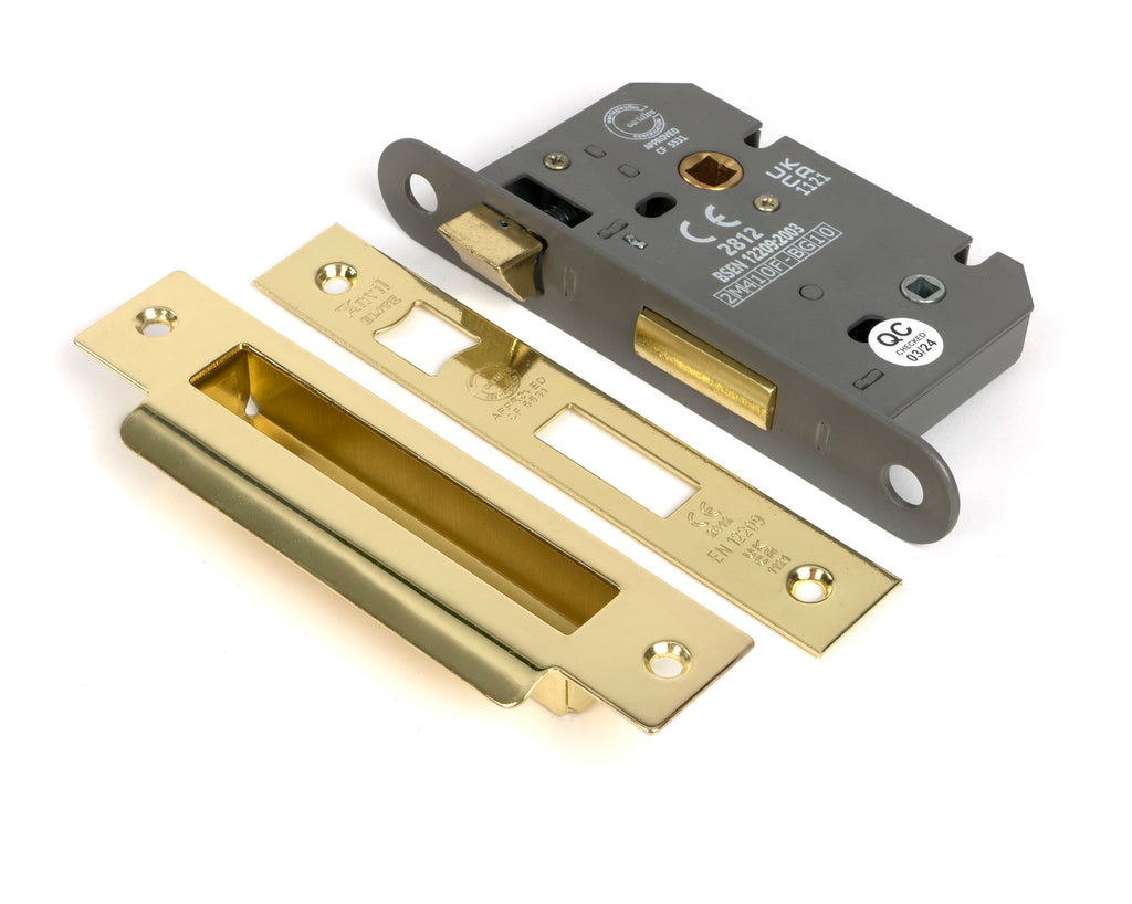 From The Anvil's Polished Brass Heavy Duty Bathroom Mortice Lock