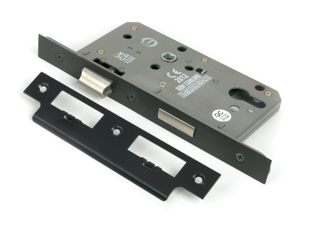 From The Anvil's Aged Bronze Euro Din Sash Lock - 60mm Backset/72mm Centre