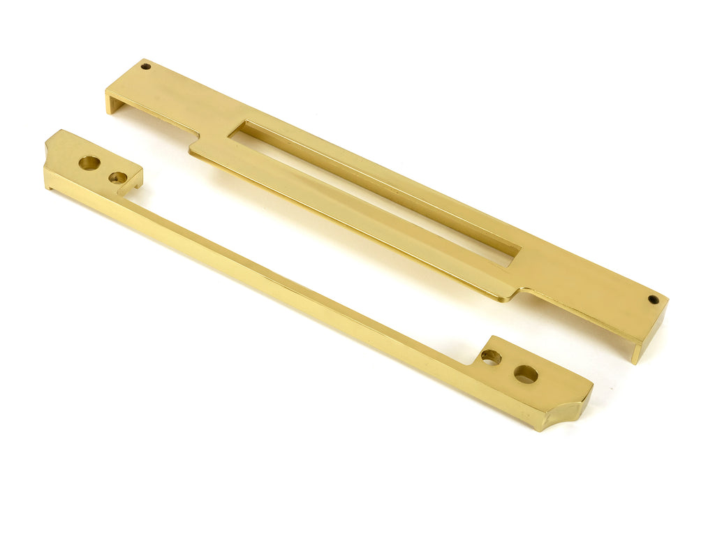 From The Anvil's Polished Brass  ½" Rebate Kit for Euro Din Sash Lock