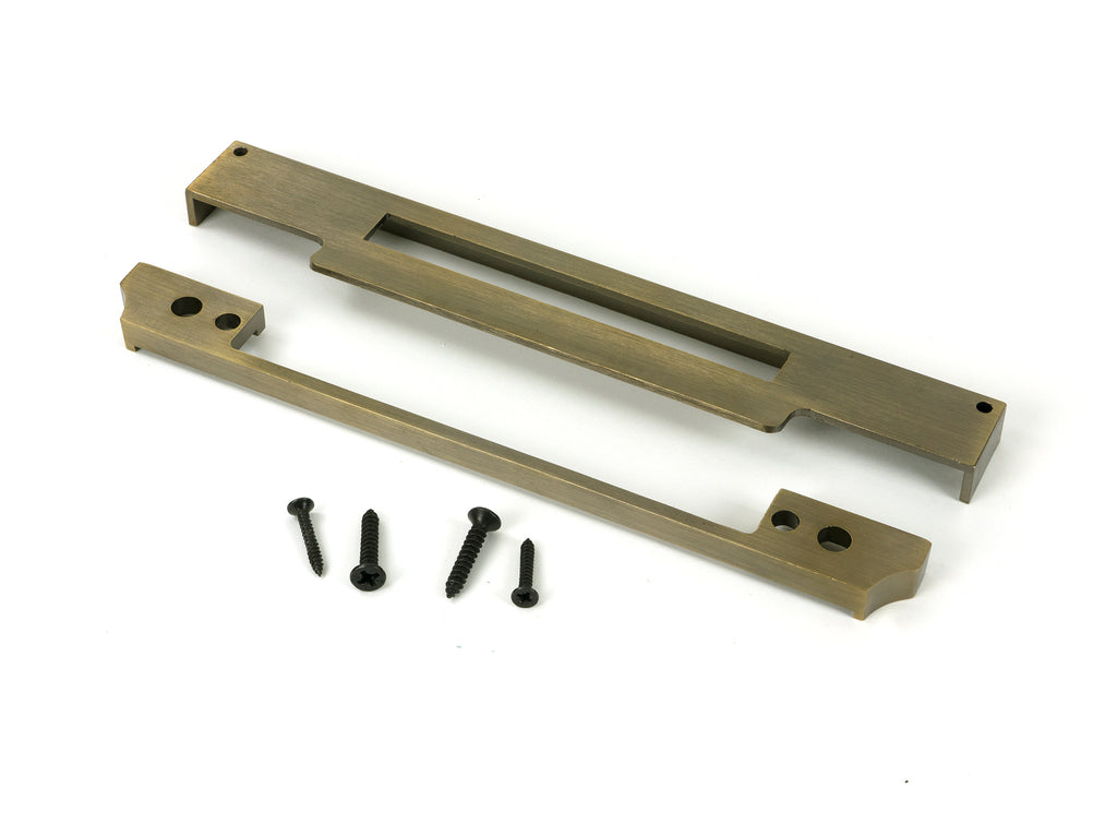 From The Anvil's Aged Brass  ½" Rebate Kit for Euro Din Sash Lock