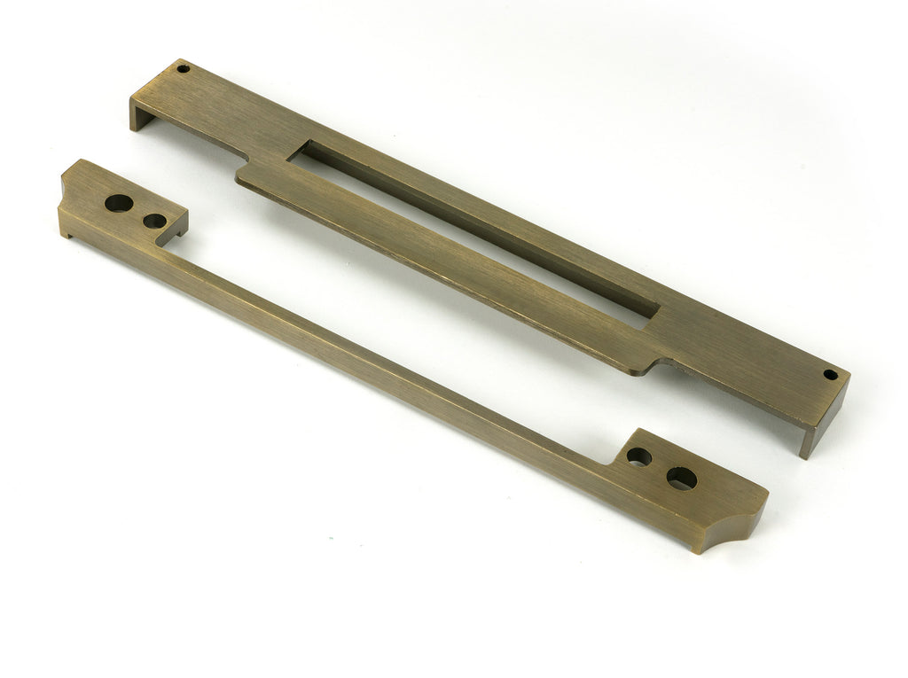 From The Anvil's Aged Brass  ½" Rebate Kit for Euro Din Sash Lock