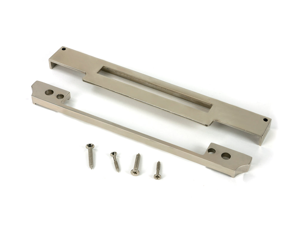 From The Anvil's Polished Nickel  ½" Rebate Kit for Euro Din Sash Lock