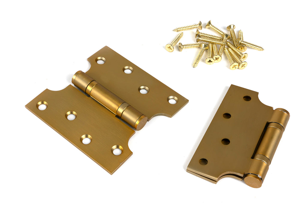 From The Anvil's Satin Brass Parliament Hinges SS (pair)