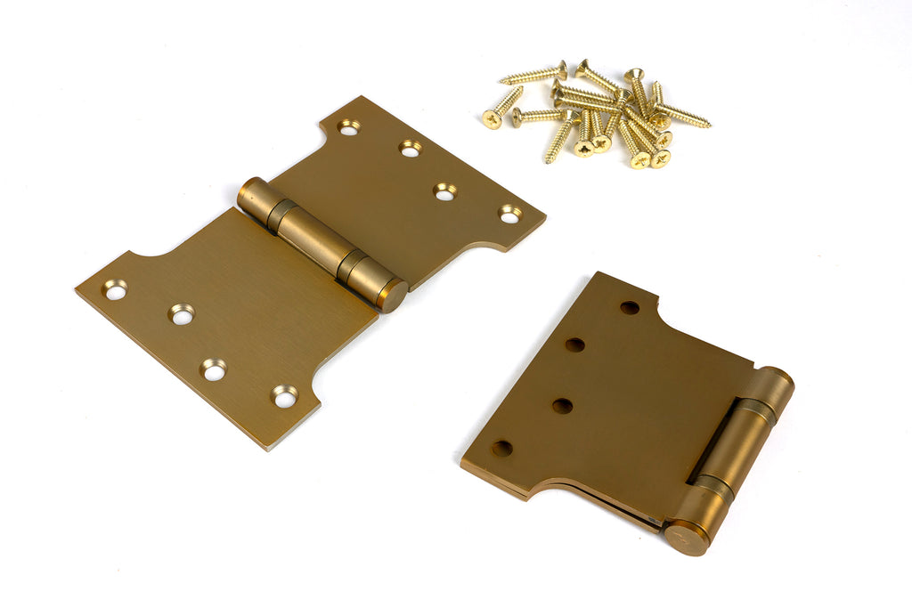 From The Anvil's Satin Brass Parliament Hinges SS (pair)