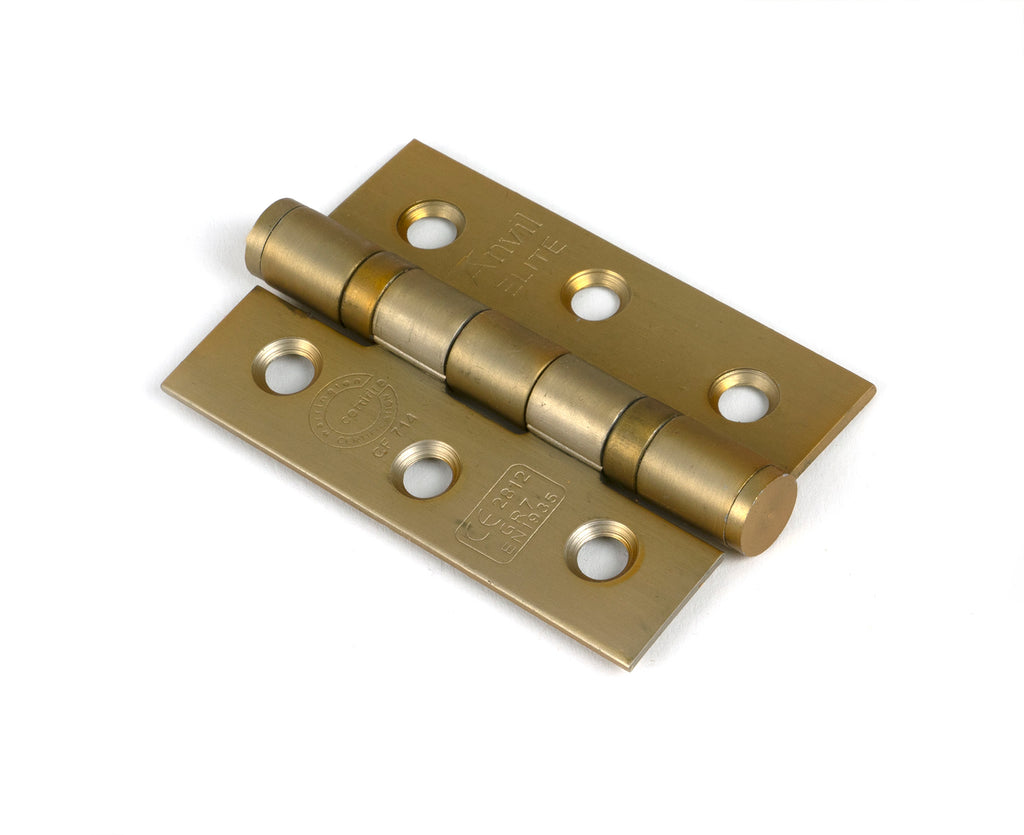 From The Anvil's Satin Brass Ball Bearing Butt Hinge (pair) SS