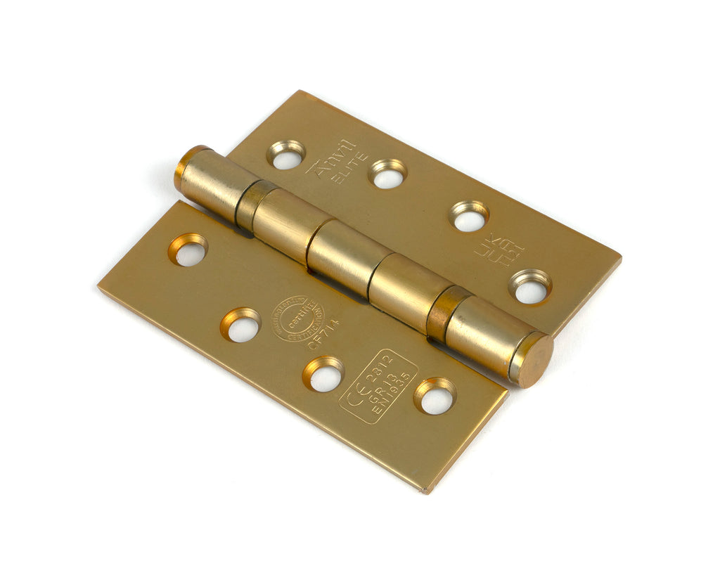 From The Anvil's Satin Brass Ball Bearing Butt Hinge (pair) SS