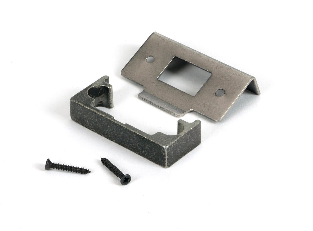 From The Anvil's Pewter Patina  ½" Rebate Kit for Tubular Mortice Latch