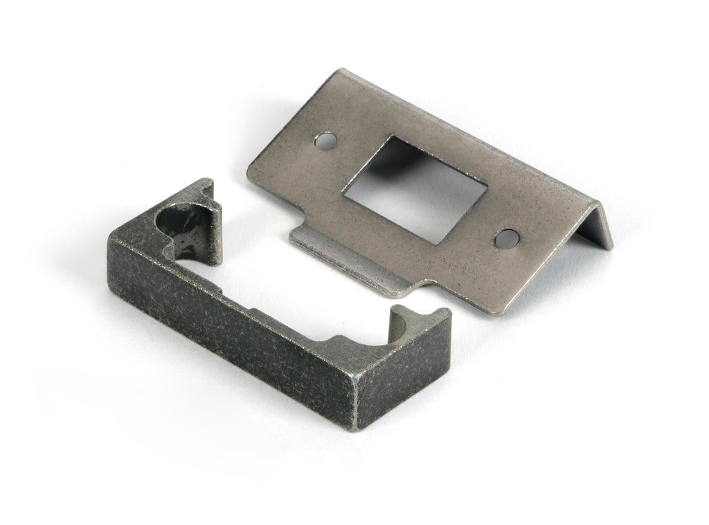 From The Anvil's Pewter Patina  ½" Rebate Kit for Tubular Mortice Latch