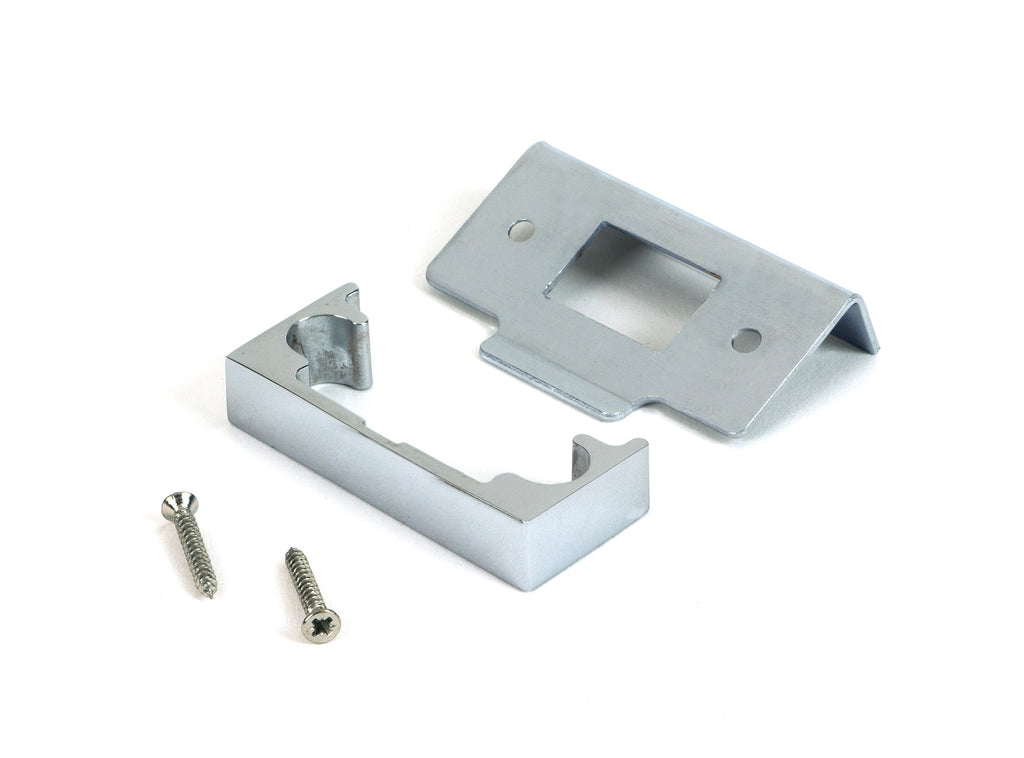 From The Anvil's Polished Chrome  ½" Rebate Kit for Tubular Mortice Latch