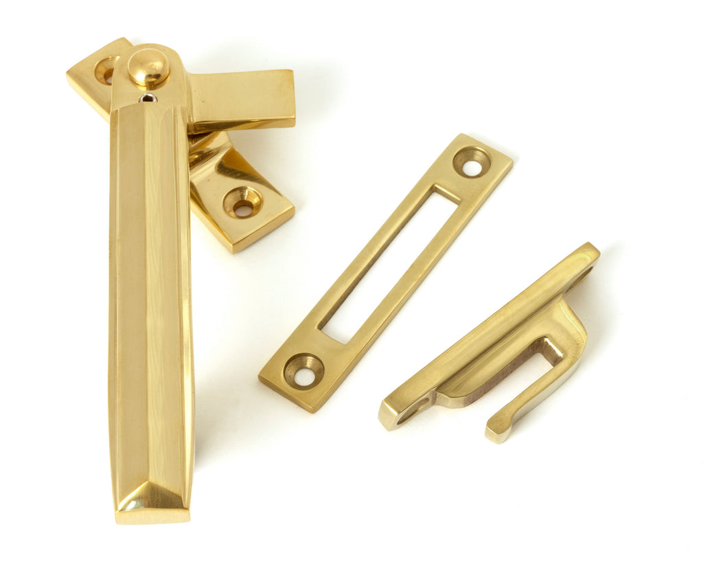 From The Anvil's Polished Brass Locking Art Deco Fastener