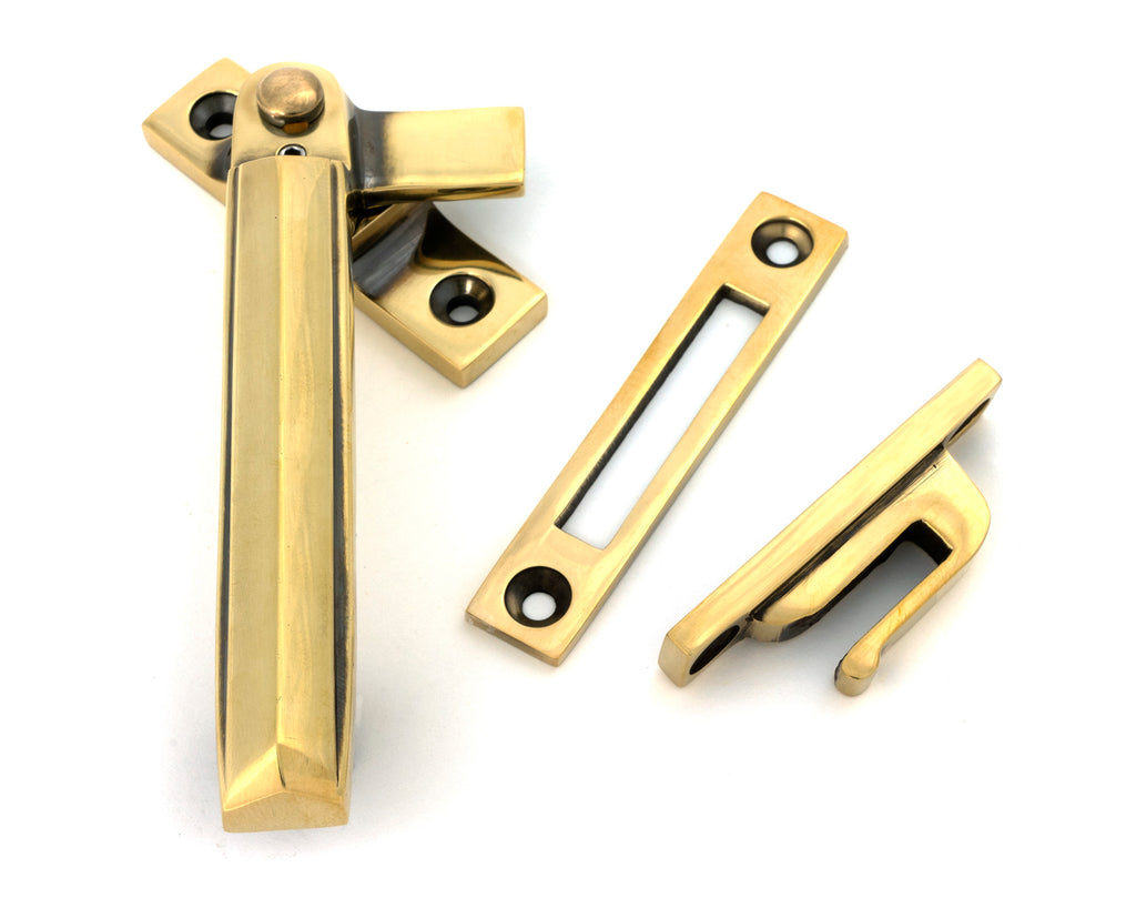 From The Anvil's Aged Brass Locking Art Deco Fastener