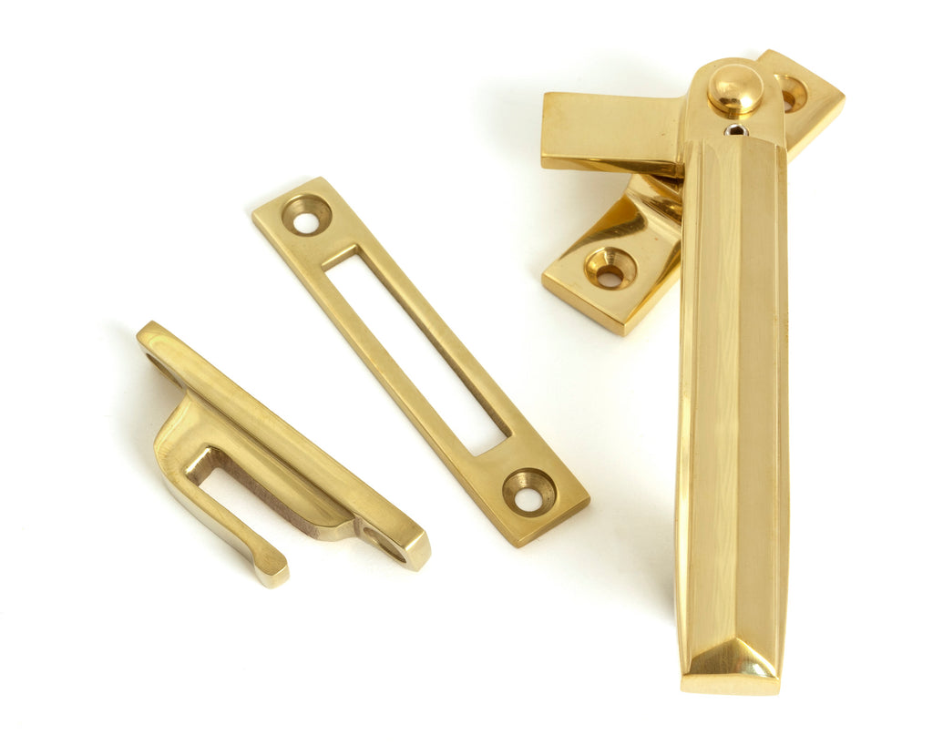 From The Anvil's Polished Brass Locking Art Deco Fastener