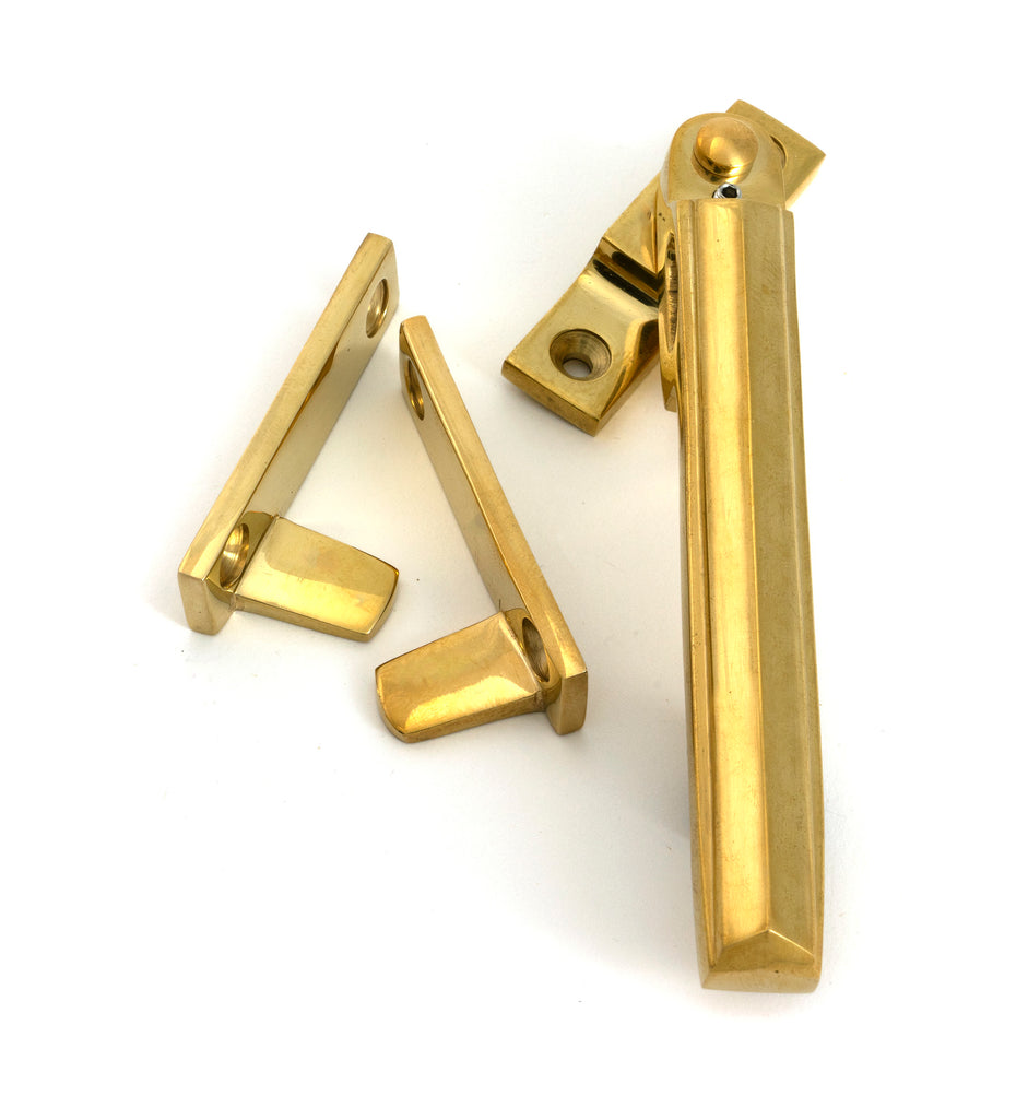 From The Anvil's Polished Brass Night-Vent Locking Art Deco Fastener