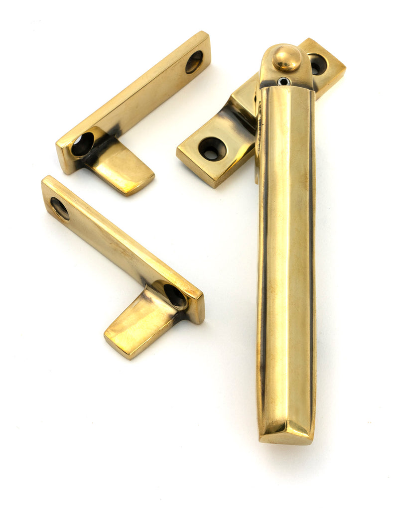 From The Anvil's Aged Brass Night-Vent Locking Art Deco Fastener