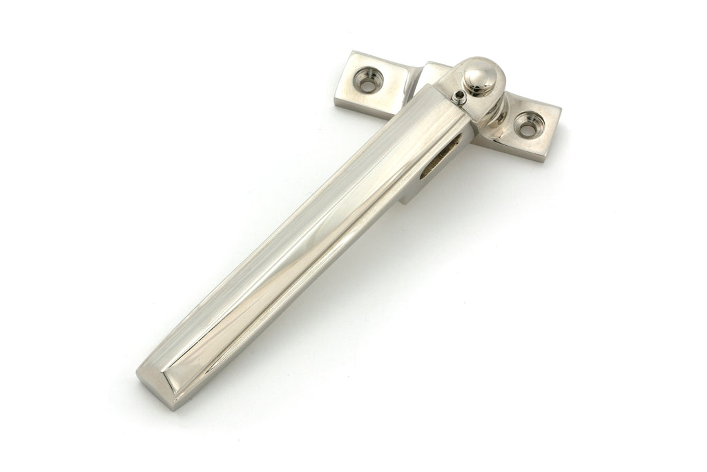 From The Anvil's Polished Nickel Night-Vent Locking Art Deco Fastener