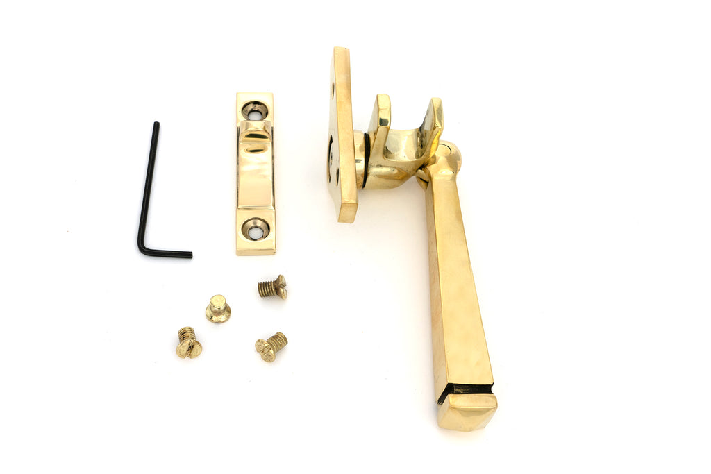 From The Anvil's Polished Brass Night-Vent Locking Avon Fastener (Steel Window)