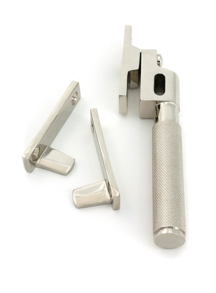 From The Anvil's Polished Nickel Night-Vent Locking Brompton Fastener