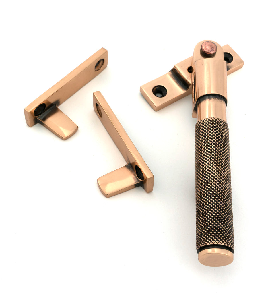 From The Anvil's Polished Bronze Night-Vent Locking Brompton Fastener