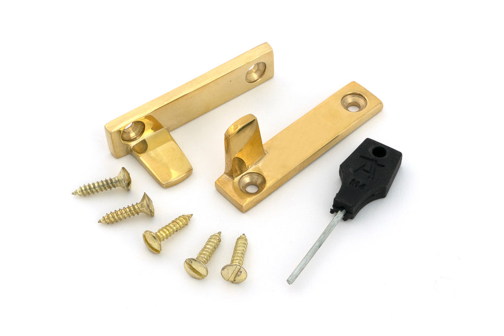 From The Anvil's Polished Brass Night-Vent Locking Brompton Fastener