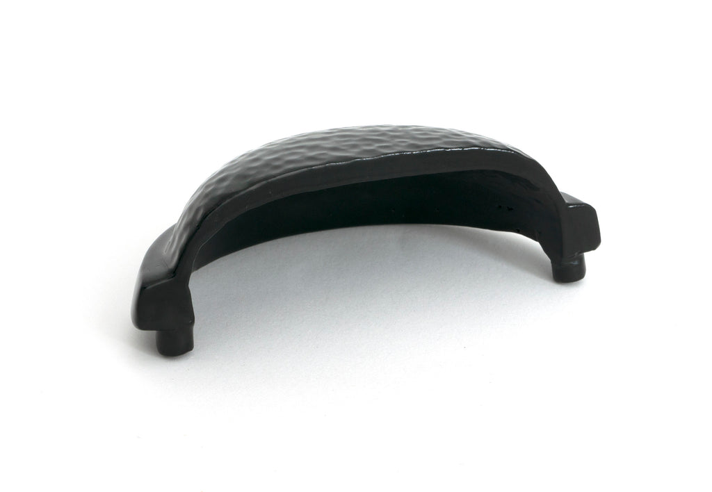 From The Anvil's Black Hammered Regency Concealed Drawer Pull