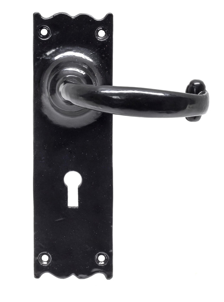 From The Anvil's Black Cottage Lever Lock Set